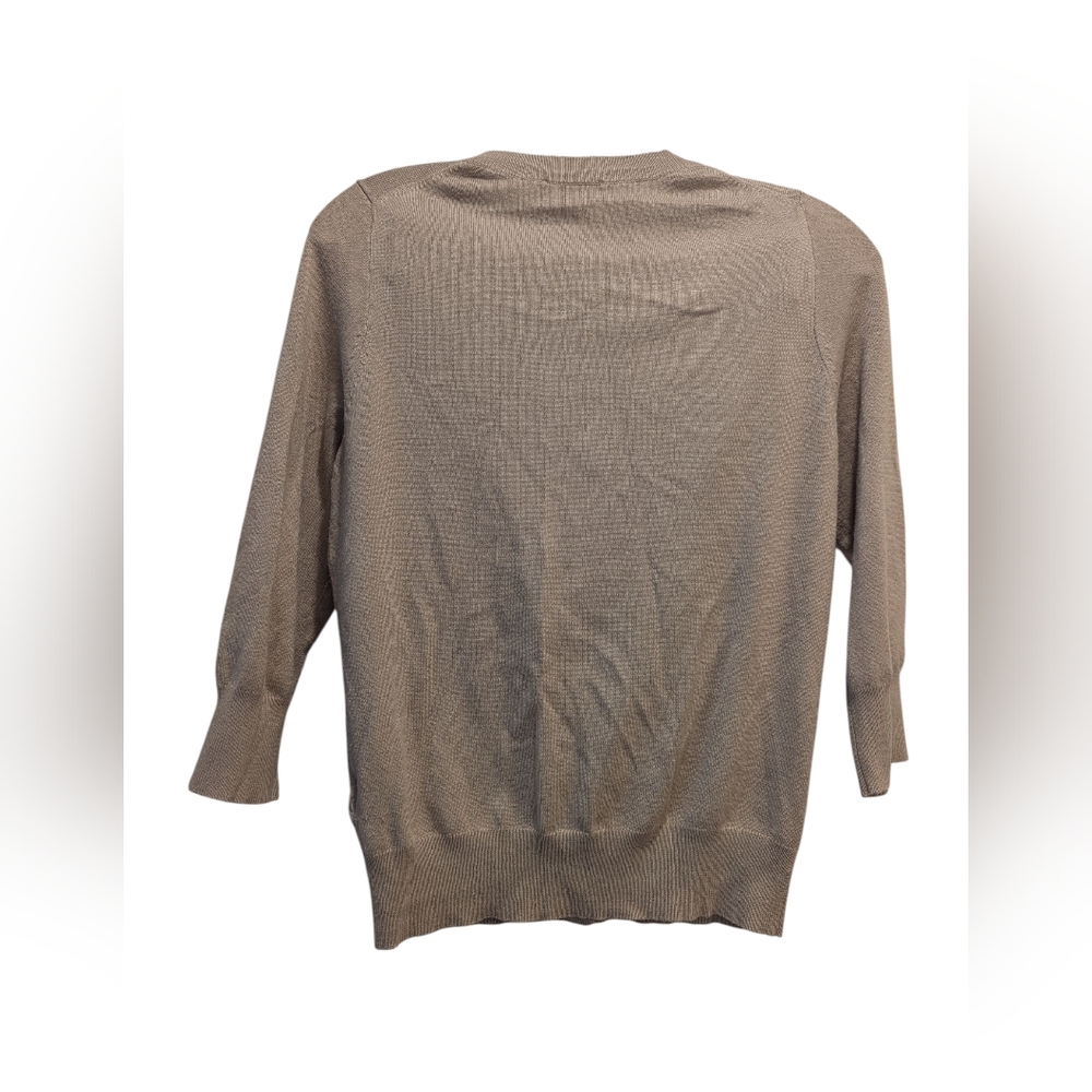 Eyn Anthropologie Women's Tan Beige Button Cardigan Size Med *Some Minor Pilling - Picture 2 of 12